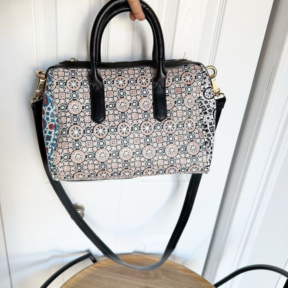 FAUX LEATHER TOPSHOP BOWLING BAG FLORAL - Picture 15 of 16